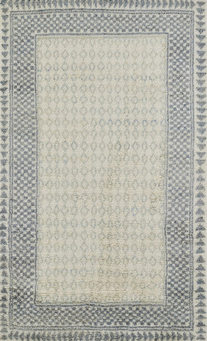 Momeni Berkeley BRK-1 Hand Knotted Transitional Geometric Indoor Area Rug Ivory 9' x 12' BERKLBRK-1IVY90C0