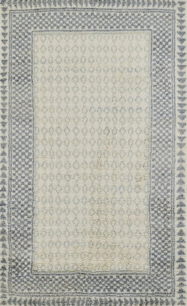 Momeni Berkeley BRK-1 Hand Knotted Transitional Geometric Indoor Area Rug Ivory 9' x 12' BERKLBRK-1IVY90C0