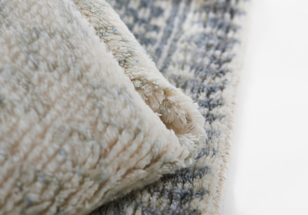 Momeni Berkeley BRK-1 Hand Knotted Transitional Geometric Indoor Area Rug Ivory 9' x 12' BERKLBRK-1IVY90C0