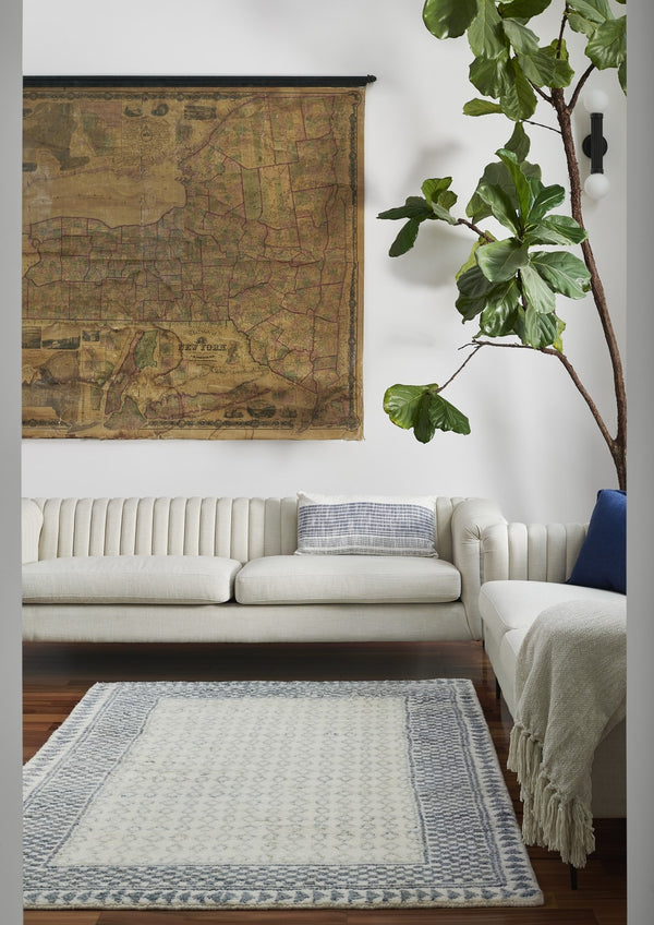 Momeni Berkeley BRK-1 Hand Knotted Transitional Geometric Indoor Area Rug Ivory 9' x 12' BERKLBRK-1IVY90C0