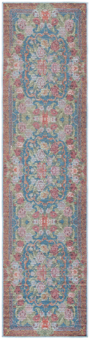 Safavieh Besarabian 220 Traditional Power Loomed Rug Blue / Sage Rust BES220M-7SQ