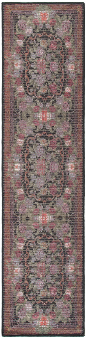 Safavieh Besarabian 220 Traditional Power Loomed Rug Black / Sage Rust BES220Y-7SQ
