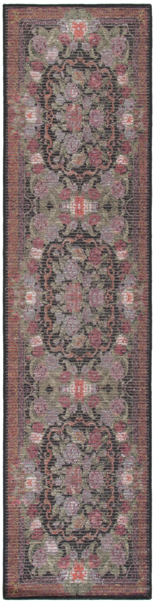 Safavieh Besarabian 220 Traditional Power Loomed Rug Black / Sage Rust BES220Y-7SQ