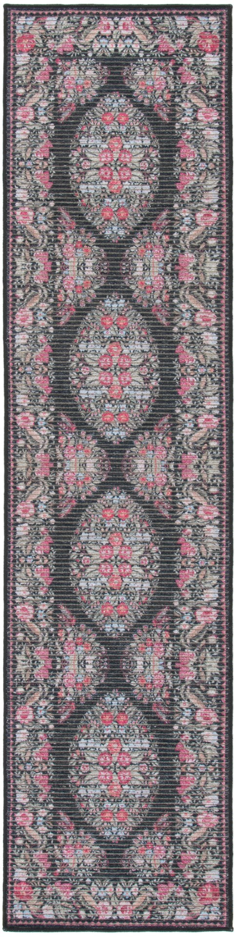 Safavieh Besarabian 222 Traditional Power Loomed Rug Black / Sage BES222Y-7SQ