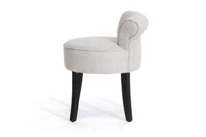 Baxton Studio Millani Beige Linen Modern Lounge Stool