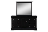 New Classic Furniture Belle Rose Landscape Mirror Black Cherry BH013-060