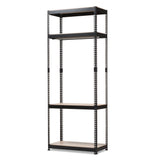 Baxton Studio Gavin Black Metal 4-Shelf Closet Storage Racking Organizer