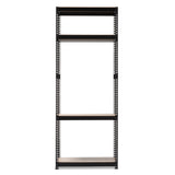 Baxton Studio Gavin Black Metal 4-Shelf Closet Storage Racking Organizer