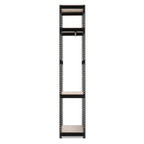 Baxton Studio Gavin Black Metal 4-Shelf Closet Storage Racking Organizer