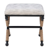 Ashburn Campaign Accent Stool Striped