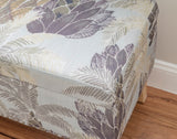 Stephanie Upholstered Storage Ottoman, Green Leaf