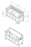 CYNTHIA STORAGE BENCH WHITE