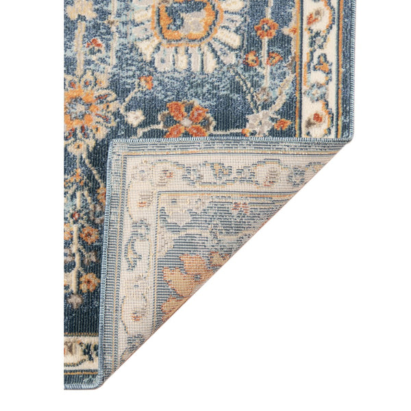 AMER Rugs Bohemian BHM-5 Power-Loomed Floral Transitional Area Rug Navy 8'9" x 11'9"