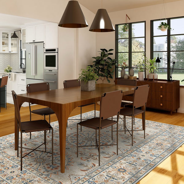 AMER Rugs Bohemian BHM-8 Power-Loomed Bordered Transitional Area Rug Beige/Orange 8'9" x 11'9"