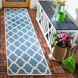 Beach House 122 Indoor/ Outdoor Powerloomed 100% Polypropylene Pile Rug in Blue, Creme 8ft x 10ft