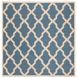 Beach House 122 Indoor/ Outdoor Powerloomed 100% Polypropylene Pile Rug in Blue, Creme 8ft x 10ft