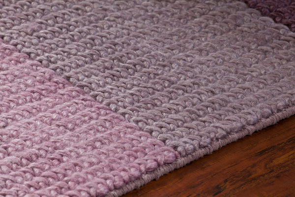 Chandra Rugs Bidan 100% Wool Hand-Woven Contemporary Rug Purple Multi 7'9 x 10'6