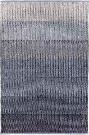 Chandra Rugs Bidan 100% Wool Hand-Woven Contemporary Rug Blue Multi 7'9 x 10'6