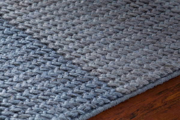 Chandra Rugs Bidan 100% Wool Hand-Woven Contemporary Rug Blue Multi 7'9 x 10'6