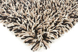 Chandra Rugs Big Jos 100% Wool Hand-Woven Contemporary Shag Rug Black/Taupe/Ivory 7'9 x 10'6