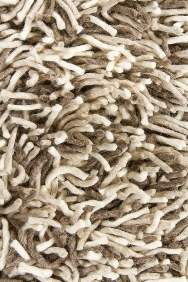 Chandra Rugs Big Jos 100% Wool Hand-Woven Contemporary Shag Rug Silver 7'9 x 10'6