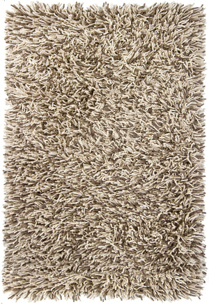 Chandra Rugs Big Jos 100% Wool Hand-Woven Contemporary Shag Rug Silver 7'9 x 10'6