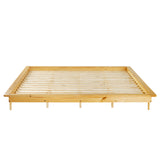 King Solid Wood Spindle Platform Bed
