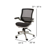 English Elm EE1304 Modern Commercial Grade Mesh Executive Office Chair Black Mesh/Graphite Silver Frame EEV-11622
