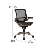 English Elm EE1304 Modern Commercial Grade Mesh Executive Office Chair Black Mesh/Gold Frame EEV-11623