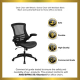 English Elm EE1347 Contemporary Commercial Grade Mesh Task Office Chair Black LeatherSoft/Mesh EEV-11746