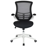 English Elm EE1347 Contemporary Commercial Grade Mesh Task Office Chair Black Mesh/White Frame EEV-11748