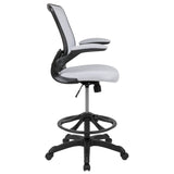 English Elm EE1357 Contemporary Commercial Grade Drafting Stool White EEV-11786