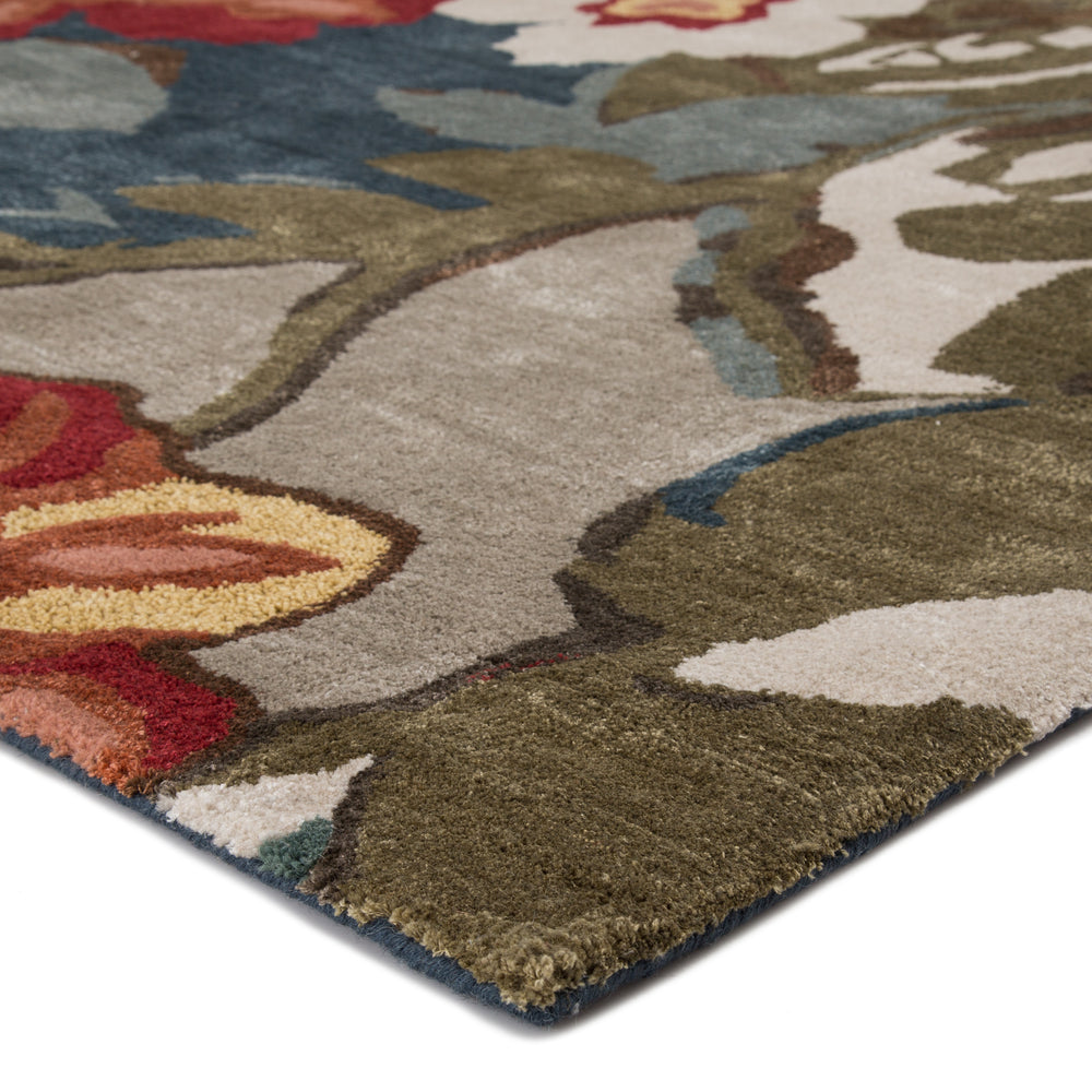Jaipur Living Petal Pusher Handmade Floral Multicolor/ Gray Area Rug (9'X12')