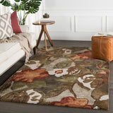 Jaipur Living Blue Collection BL12 Petal Pusher 75% Wool 25% Viscose Handmade Contemporary Floral Rug RUG100403