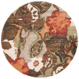 Jaipur Living Petal Pusher Handmade Floral Light Gray/ Multicolor Round Area Rug (10')