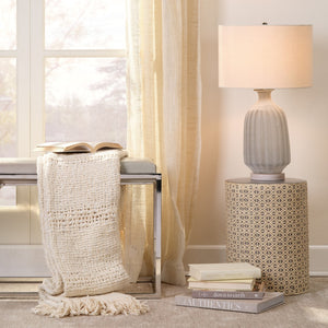 Jamie Young Co. Grey Frosted Glass Table Lamp BL616-TL41