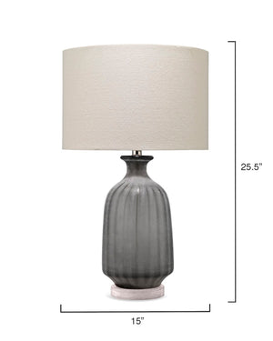 Jamie Young Co. Grey Frosted Glass Table Lamp BL616-TL41