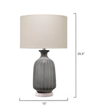 Jamie Young Co. Grey Frosted Glass Table Lamp BL616-TL41