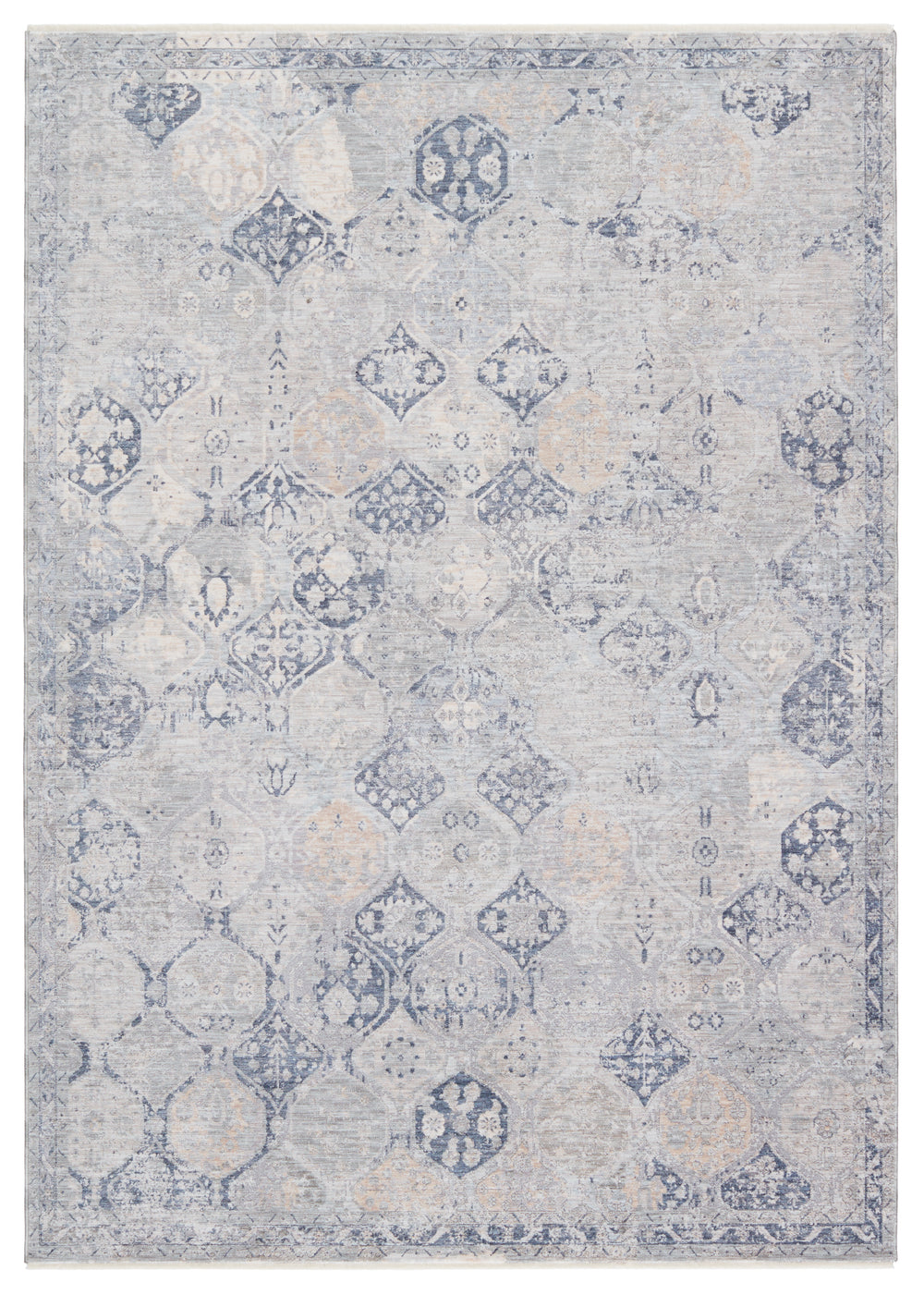 Jaipur Living Rune Trellis Gray/ Navy Area Rug (9'6"X13')