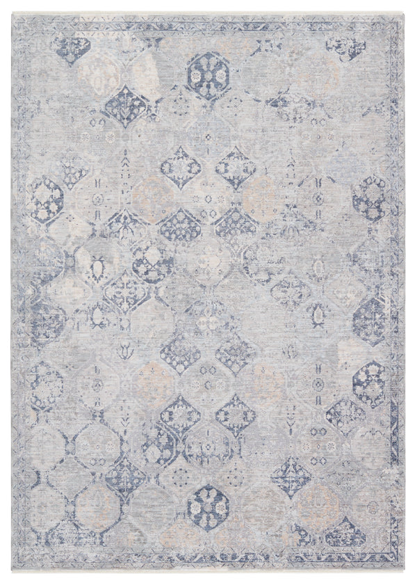 Jaipur Living Rune Trellis Gray/ Navy Area Rug (9'6"X13')