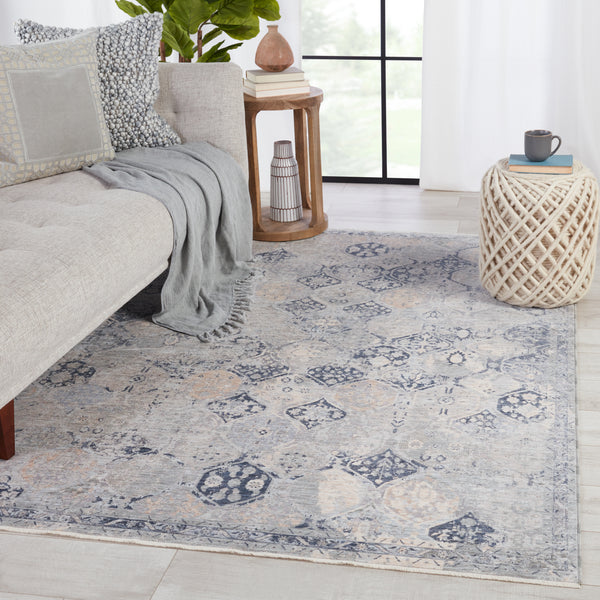 Jaipur Living Rune Trellis Gray/ Navy Area Rug (9'6"X13')