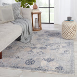 Jaipur Living Rune Trellis Gray/ Navy Area Rug (9'6"X13')