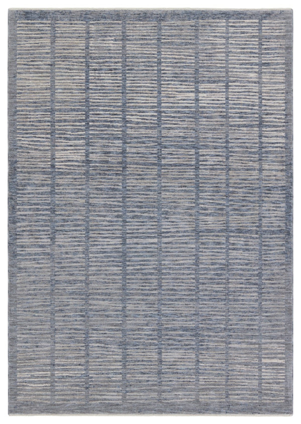 Jaipur Living Ballad Dounia BLA11 Power Loomed 100% Polyester Stripes Area Rug Blue 100% Polyester RUG156591