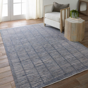Jaipur Living Ballad Dounia BLA11 Power Loomed 100% Polyester Stripes Area Rug Blue 100% Polyester RUG156591