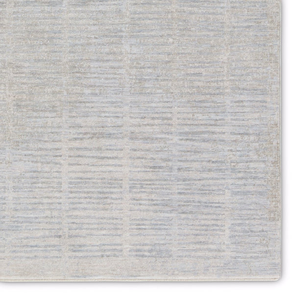 Jaipur Living Ballad Dounia BLA12 Power Loomed 100% Polyester Stripes Area Rug Light Gray 100% Polyester RUG156593