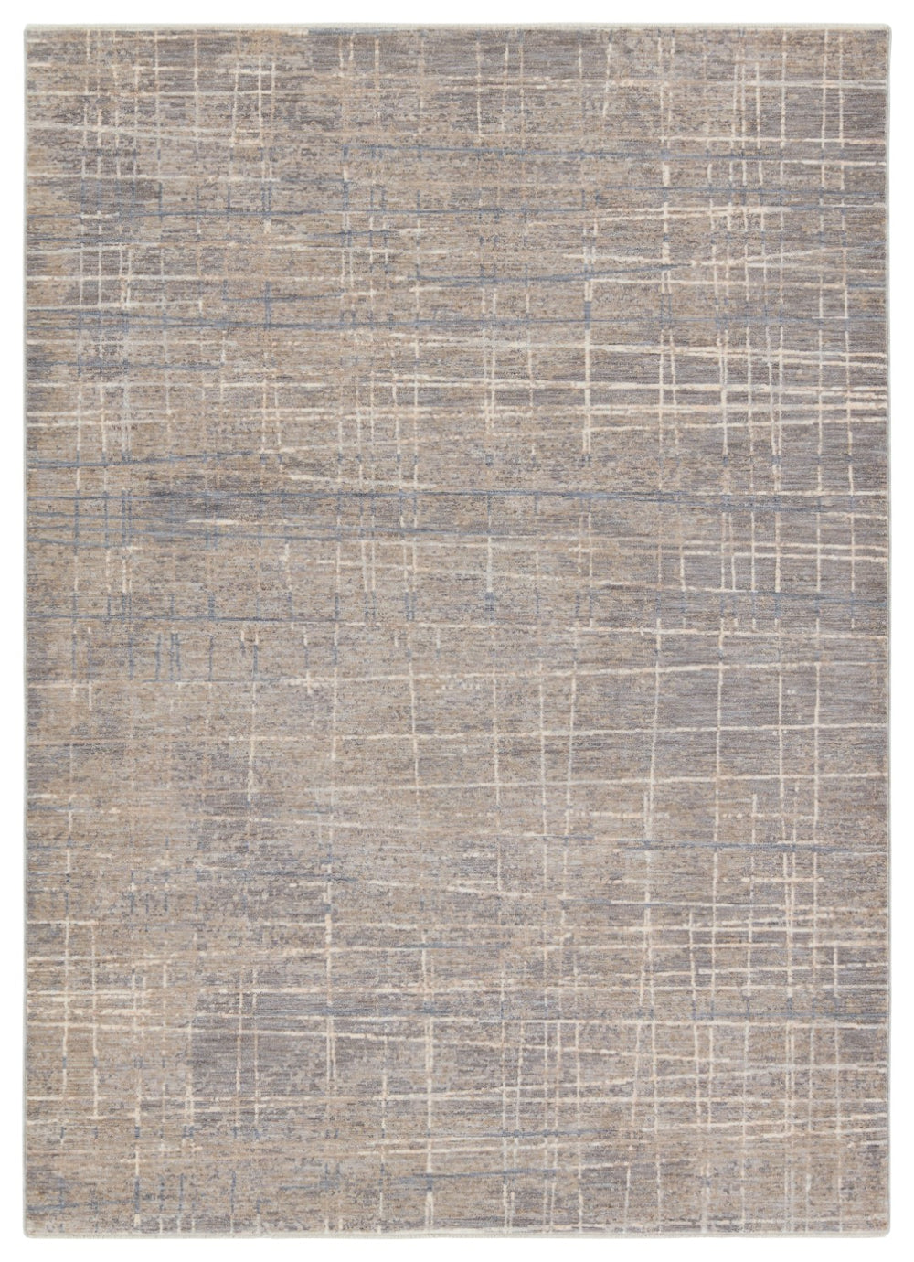 Jaipur Living Ballad Pinon BLA14 Power Loomed 100% Polyester Stripes Area Rug Silver 100% Polyester RUG156597