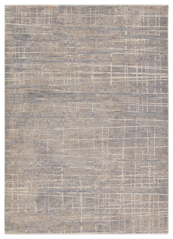 Jaipur Living Ballad Pinon BLA14 Power Loomed 100% Polyester Stripes Area Rug Silver 100% Polyester RUG156597