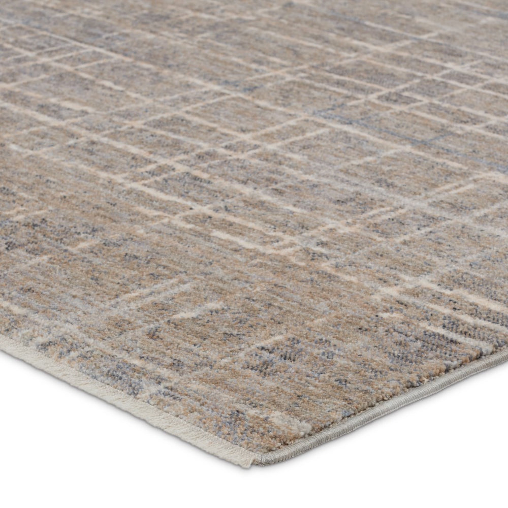 Jaipur Living Ballad Pinon BLA14 Power Loomed 100% Polyester Stripes Area Rug Silver 100% Polyester RUG156597
