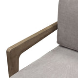 Blair Accent Chair in Grey Fabric with Curved Wood Leg Detail by Diamond Sofa
