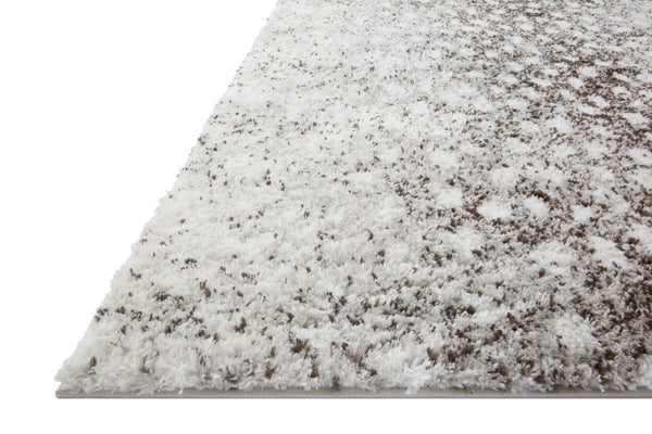Loloi II Bliss Shag Collection Grey / White 9'-3" X 13' Area Rug
